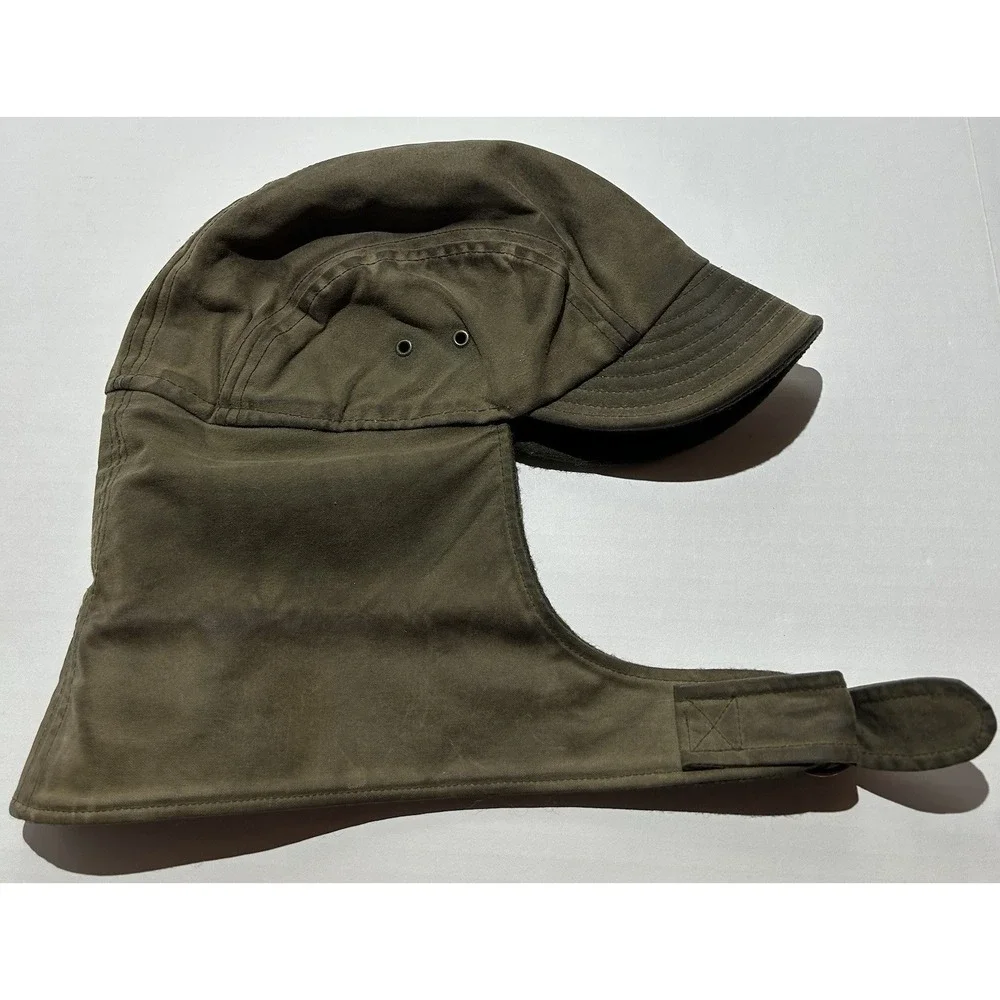 Filson Tin Cloth Wildfowl Insulated Hat Cotton Canvas Wool Tan Hat Size Large